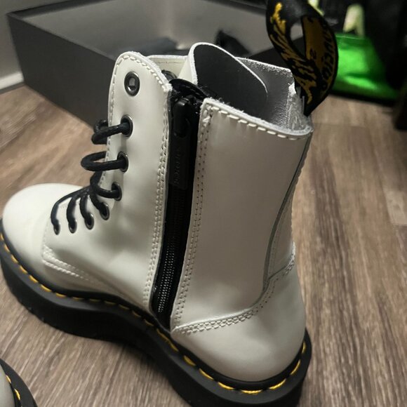 Dr. Martens White Lace Up Boots - Picture 6 of 8